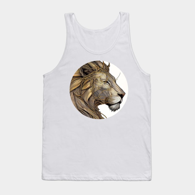 The lion king of the animal, symbolises courage, nobility, strength & royalty Tank Top by fachtali